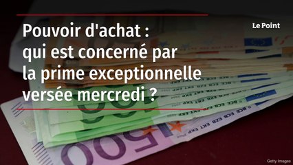 Pouvoir d'achat : qui est concerné par la prime exceptionnelle versée mercredi ?