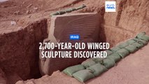 Archaeological dig in Iraq unearths ancient winged sculpture