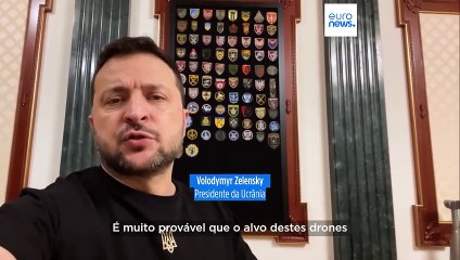 Zelenskyy: "É provável que o alvo dos drones fosse a central nuclear de Khmelnytsky"