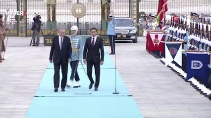 Cumhurbaşkanı Erdoğan, Türkmenistan Devlet Başkanı Serdar Berdimuhammedov’u resmi törenle karşıladı