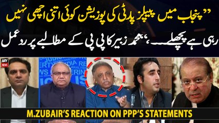 "Punjab mai PPP ki position koi itni achi nahi rahi hai...," Muhammad Zubair's blunt stance