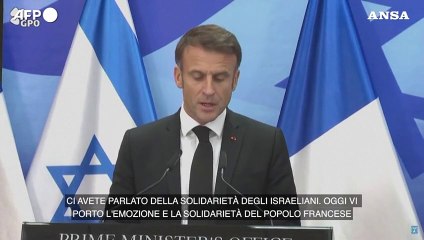 Israele, Macron: "La coalizione anti-Isis combatta anche Hamas"