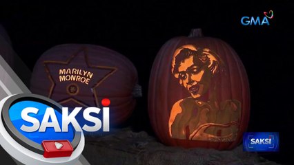 Ilang inukit na pumpkin, tampok ang mga mukha ng ilang Hollywood celebrities | Saksi