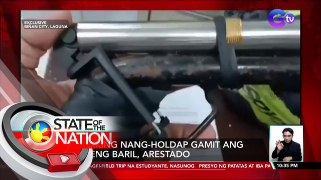 Lalaking nang-holdap gamit ang pekeng baril, arestado. | SONA