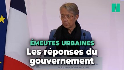 Encadrement militaire et responsabilisation des parents : les annonces d'Élisabeth Borne après les émeutes