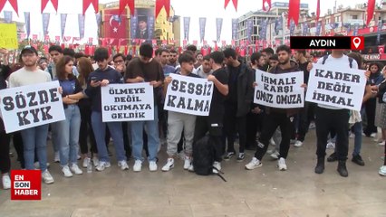 Aydın'da asansöre sıkışarak ölen öğrencinin arkadaşlarından eylem