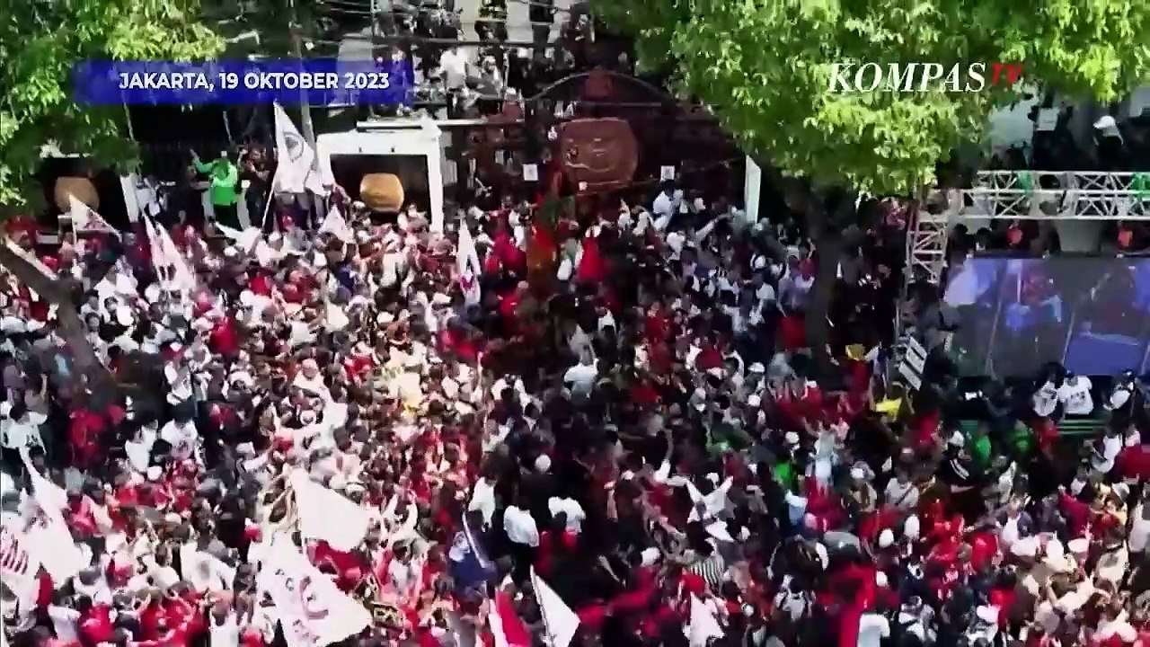 Momen Arak-arakan Anies-Muhaimin, Ganjar-Mahfud, Prabowo-Gibran Tiba di KPU