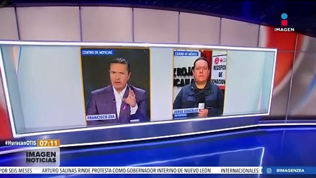 Cruz Roja instala centro de acopio para los damnificados por el huracán Otis