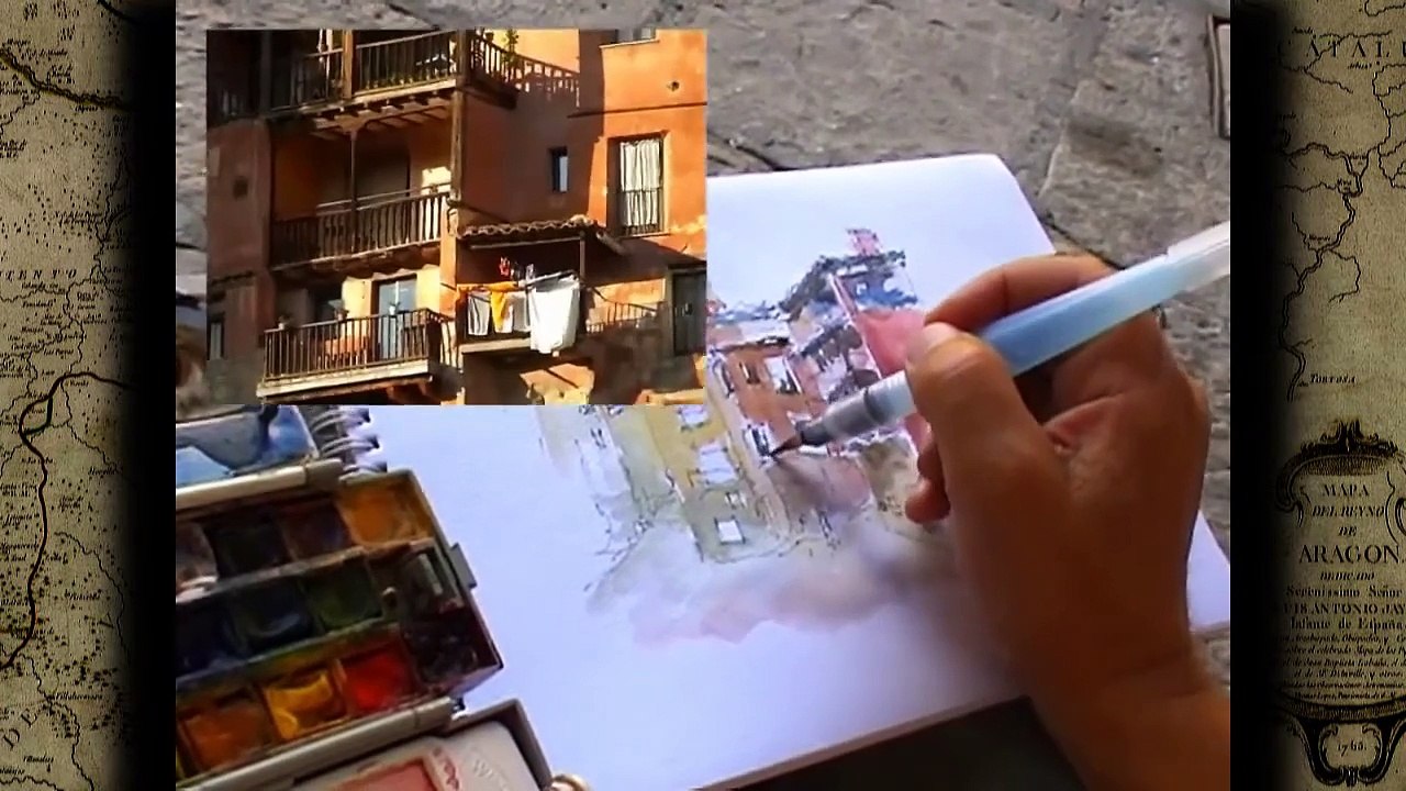 Aquarelle, musique, et voyage intemporel en Aragon