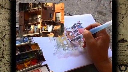 Aquarelle, musique, et voyage intemporel en Aragon