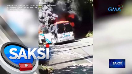 Mahigit 40 estudyante, nakaligtas mula sa nasunog na bus | Saksi