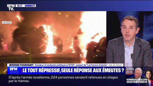Émeutes: Sur les 530 communes touchées en 2023, 100 n'avaient pas connu d'émeutes urbaines en 2005 , indique Jérôme Fourquet (sondeur et analyste politique à l'IFOP)