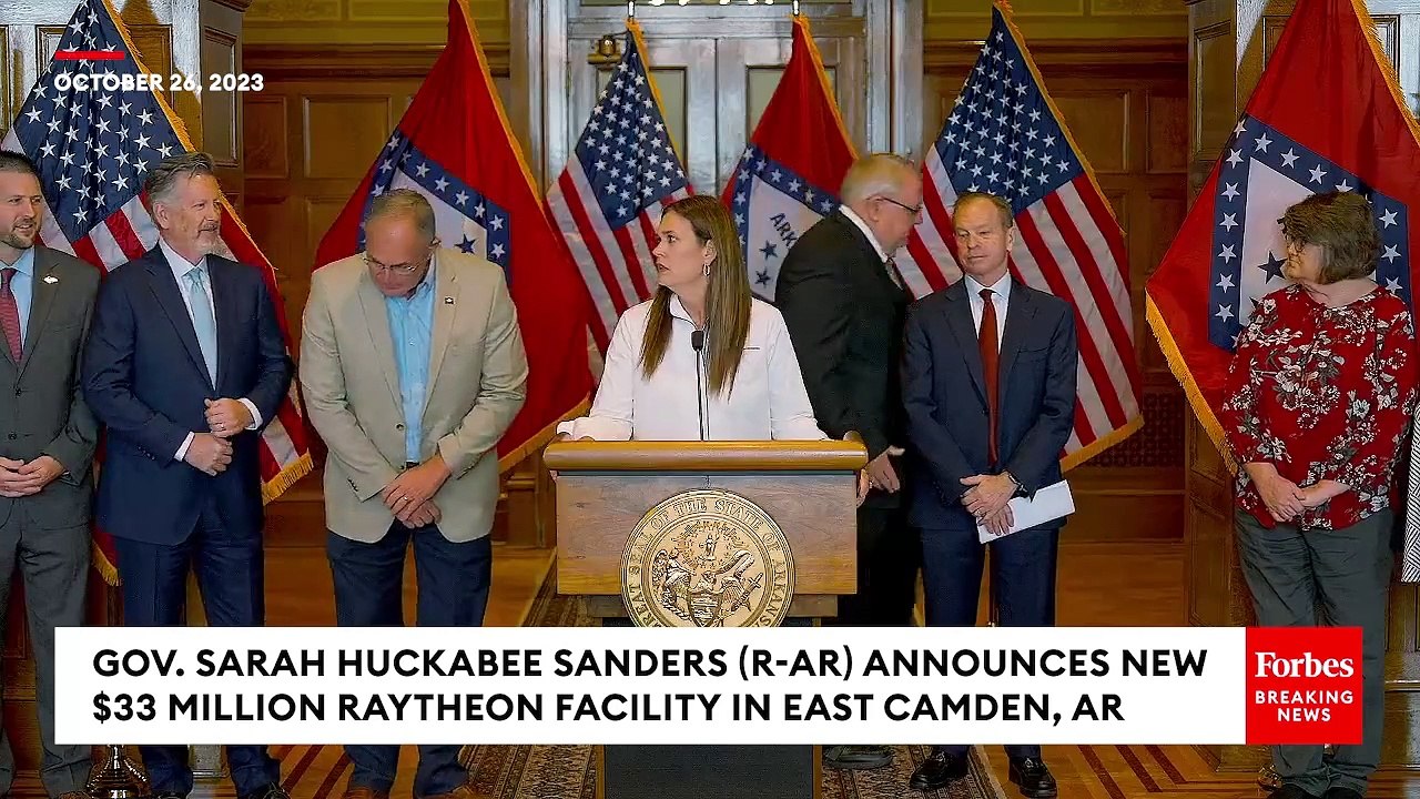 Arkansas Gov. Sarah Huckabee Sanders Announces Manufacturing For Israel's Iron Dome