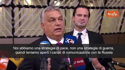 Orban: "Tengo aperti canali con Russia, ? strategia per pace in Ucraina"