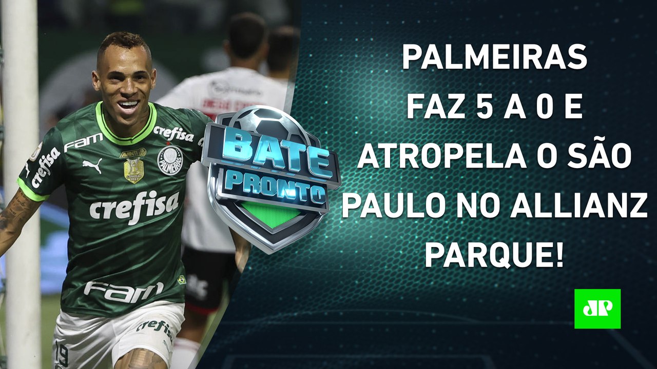 Palmeiras HUMILHA e ENFIA 5 A 0 no São Paulo; Flamengo PERDE A 1ª com Tite! | BATE PRONTO
