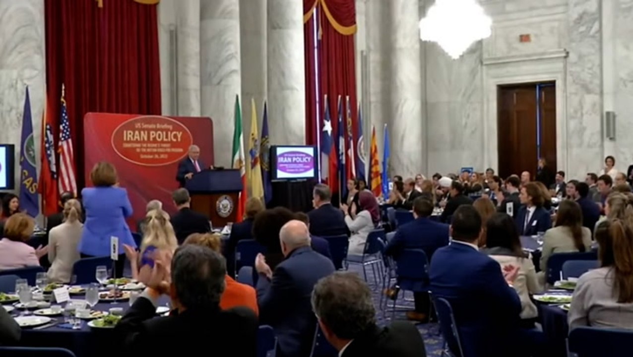 Indicted Senator Bob Menendez gets standing ovation at Iran Policy event