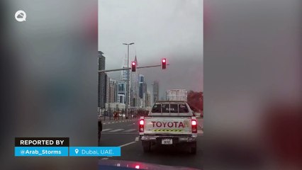 Very violent thunderstorms in the United Arab Emirates
