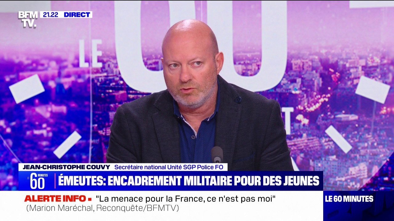 Encadrement des délinquants par des militaires: "Il faut demander de l'exigence à cette jeunesse", estime Jean-Christophe Couvy (secrétaire national du syndicat Unité SGP Police FO)