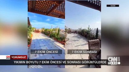 Gazze'de yıkımın boyutu 7 Ekim öncesi ve sonrası görüntülerde