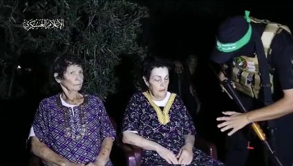 Freed Israeli hostage, 85, shown shaking Hamas captor's hand
