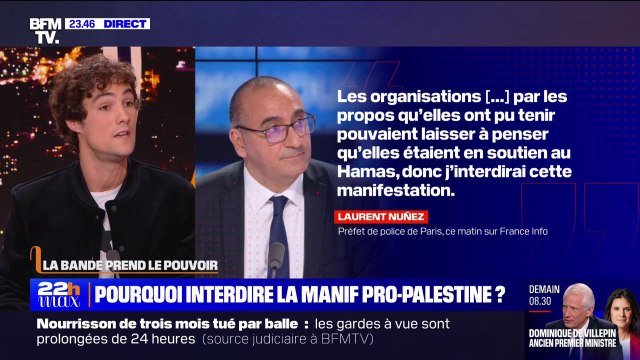 LA BANDE PREND LE POUVOIR - Pourquoi interdire la manifestation pro-Palestine à Paris?