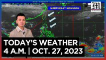 Today's Weather, 4 A.M. | Oct. 27, 2023