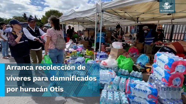 Desde temprano capitalinos acuden a centros de acopio para apoyar a damnificados por Otis