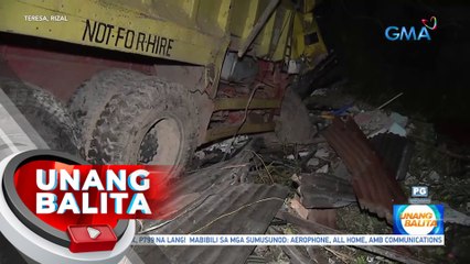 Ilang estruktura, inararo ng isang truck bago tuluyang sumalpok sa poste; 1 sugatan | UB