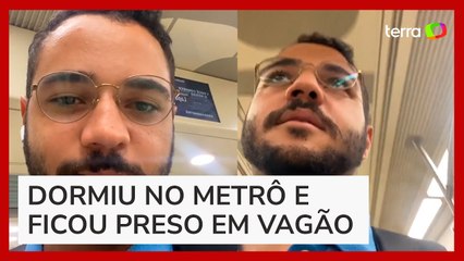 Estudante viraliza ao ficar preso no metrô de Salvador após dormir demais