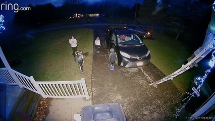 Dad Falls Off Ladder While Hanging Christmas Lights