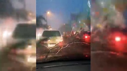 Chuva de granizo é registrada em Ponta Grossa