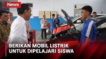 Kunker ke Palembang, Jokowi Berikan Mobil Listrik ke SMK Negeri 2 untuk Siswa Pelajari