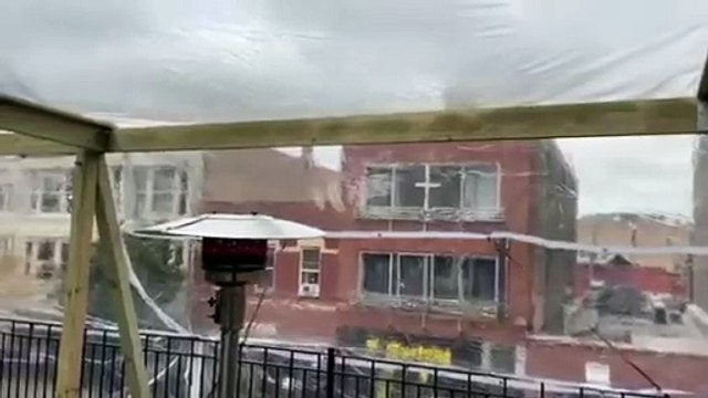 Tarp Supply Clear PVC Outdoor Seating Enclosure - Taxim in Chicago