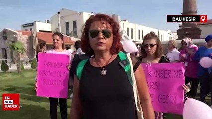 Meme Kanserine farkındalık için yürüdüler