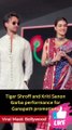 Tiger Shroff and Kriti Sanon Garba performance for Ganapath promotions