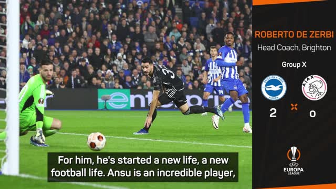 We're helping Ansu Fati a lot to adjust - Brighton's De Zerbi