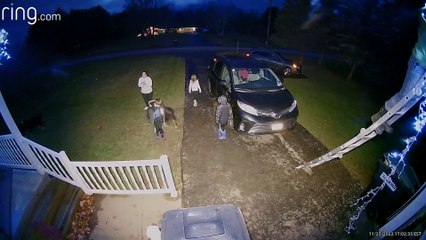 Dad Falls Off Ladder While Hanging Christmas Lights