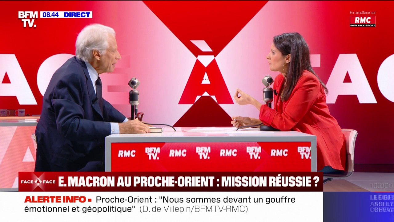Israël/Hamas: Dominique de Villepin souhaite "une réponse proportionnée" qui implique de "ne pas confondre les Palestiniens avec le Hamas"