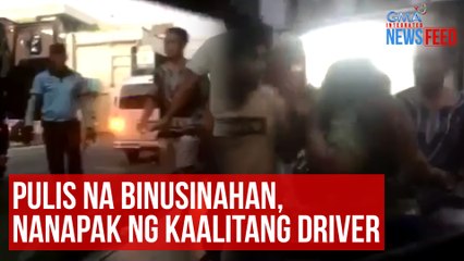 Pulis na binusinahan, nanapak ng kaalitang driver | GMA Integrated Newsfeed