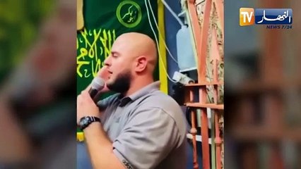 الشهيد الذي ارتقى فجر اليوم في قلقيلية قسام عبد الحافظ وهو يرفع الأذان بالمسجد الأقصى