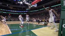 Embiid wags his finger at Giannis after massive block