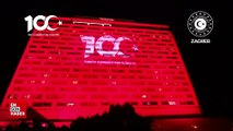 Hırvatistan'daki yüksek bina Türk bayrağı renkleriyle aydınlatıldı
