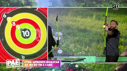 Cyril Hanouna affronte Mokhtar au tir à l'arc !