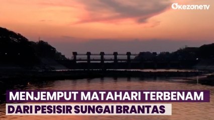 Pesona Matahari Terbenam jadi Wisata Dadakan di Pinggir Sungai Brantas