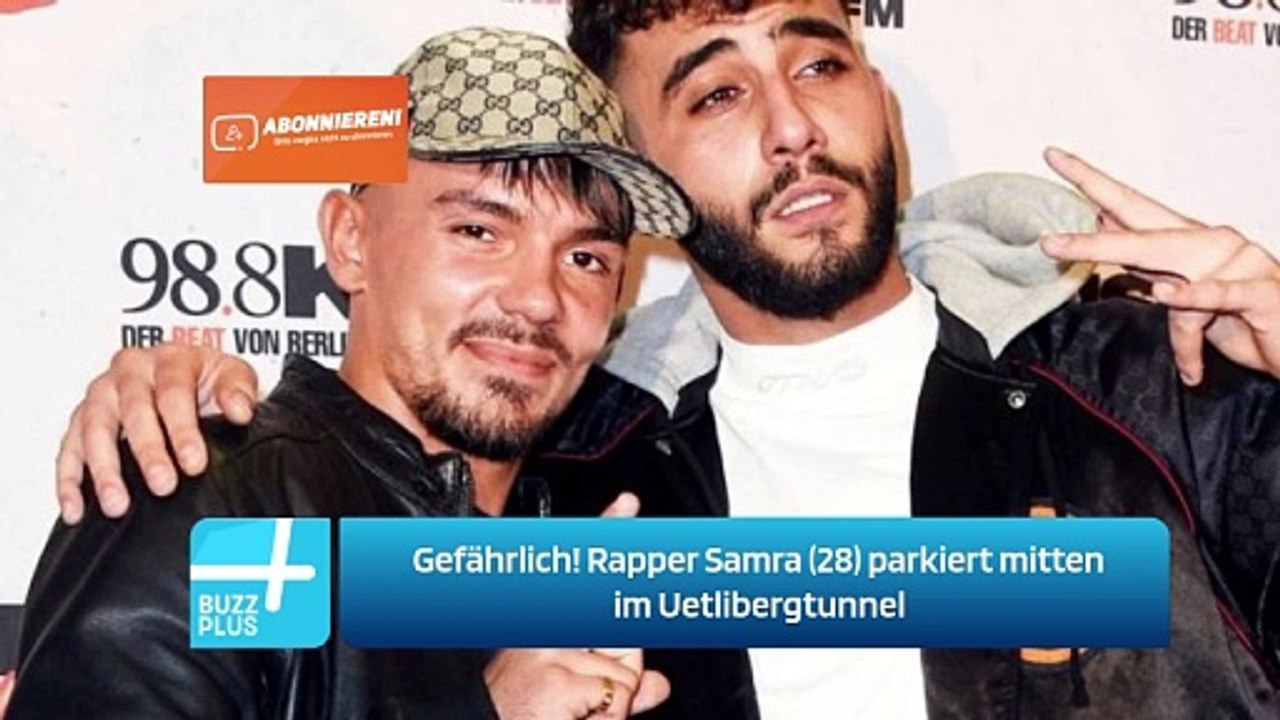 Gefährlich! Rapper Samra (28) parkiert mitten im Uetlibergtunnel