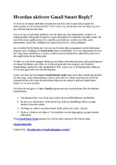 Hvordan aktivere Gmail Smart Reply