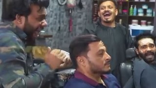 Laughing Barber Prank By Nadir Ali - Team in P4 Pakao