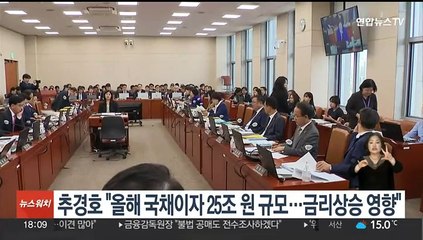 추경호 "올해 국채이자 25조원 규모…금리상승 영향"