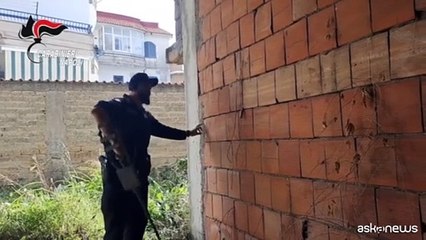 A Caivano armi e droga nascoste nel muro scoperte dai carabinieri