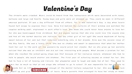 Valentine Day | Romance Story | Romantic Novel | improve English | Learn English through story